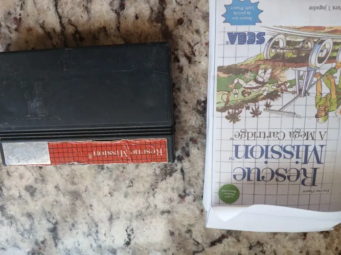 Cartuchos Rescue Mission e Rambo master system