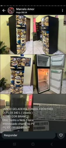 Vendo geladeira cônsul