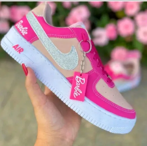 Kit com 2 pares Tênis Nike Air Force 1 Barbie 