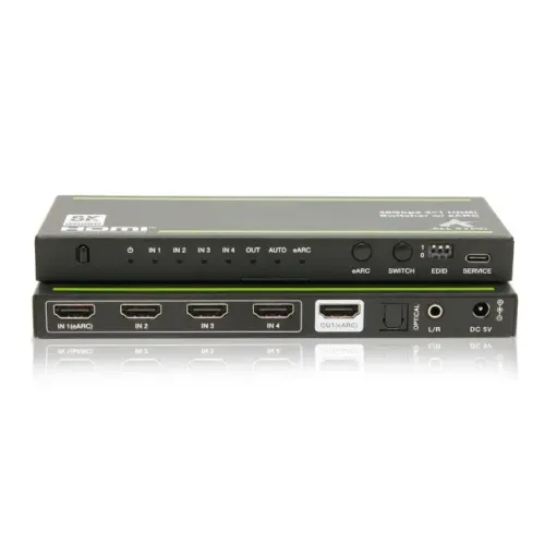 Switch De Video Hdmi 2.1 4 X 1 Uhd 8k_60hz C/ Áudio As-sw48p