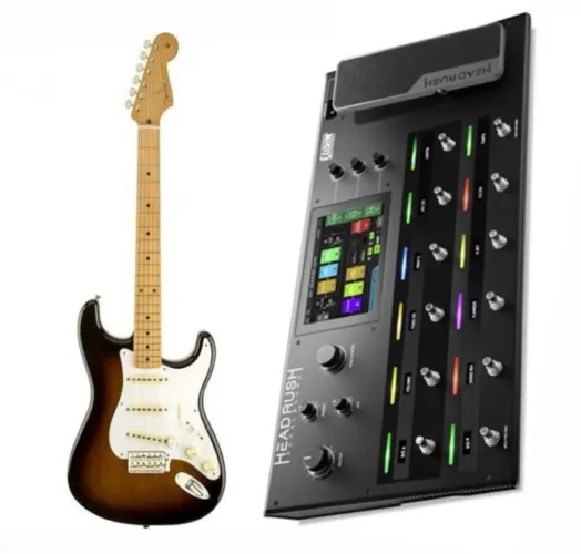 Guitarra Fender e Pedaleira HeadRush