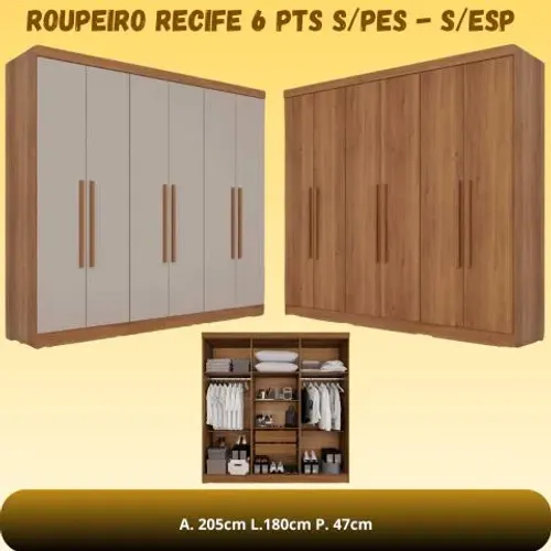 ROUPEIRO RECIFE 6 PTS S/PES - S/ESP<br>R$650,00<br>Comprar