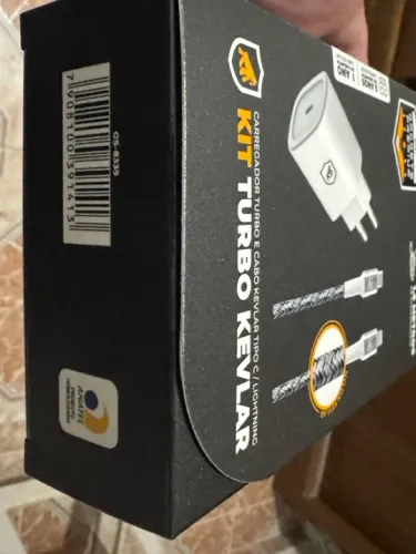 Kit Turbo Carregador e Cabo Kevlar Tipo C Lightning