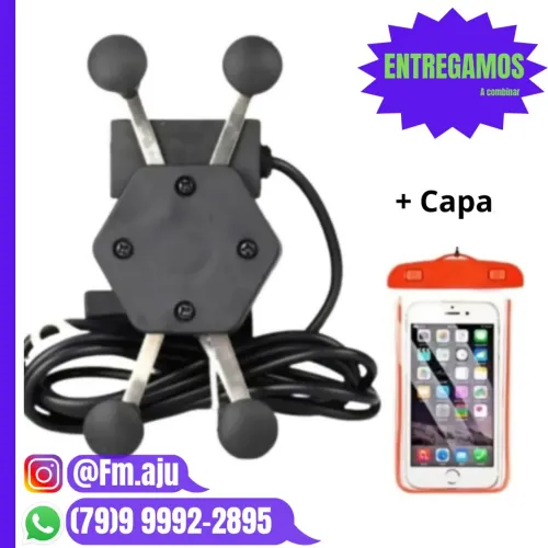 Suporte Garra moto + Capa  - Novo / Entrega