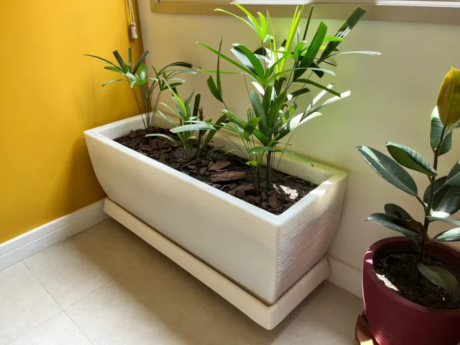 Vaso Floreira 1m comp. com rodizio de gel com/sem plantas