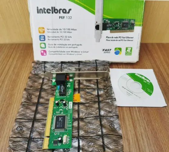 [Nova] Placa de Rede PCI Fast Ethernet Intelbras PEF132 