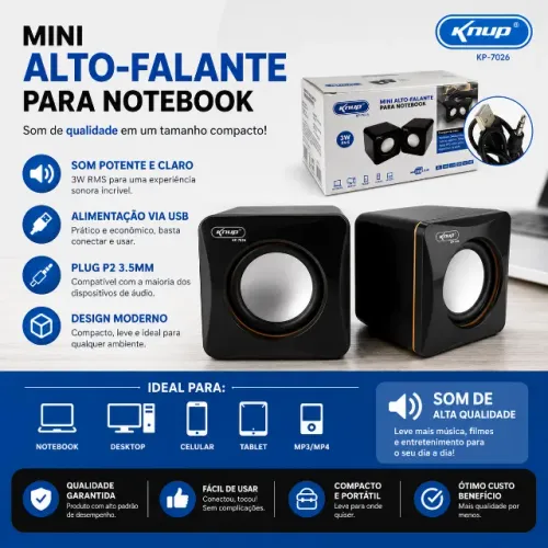 Caixa de som mini alto-falante para notebook kp-600