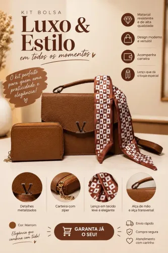 Kit bolsa + carteira 