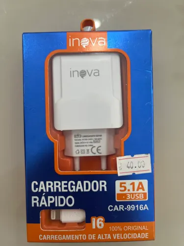 Carregador Rápido I6. 5.1A 3USB