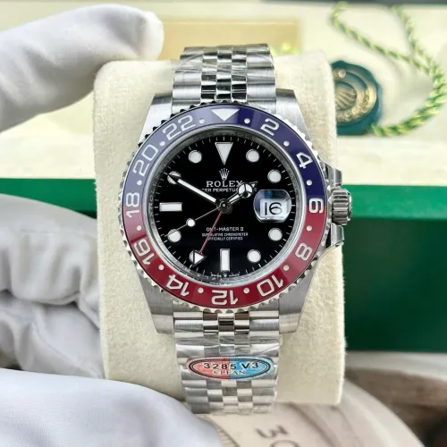 Relógio automático gmt master Pepsi rolex clean factory novo