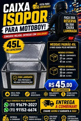 Isopor para beg motoboy
