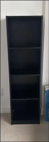 Estante 4 nichos preta - Tok Stok (STRAITY ESTANTE 37x133)