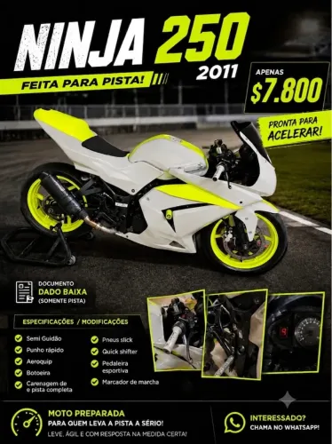 Ninja 250r pra track
