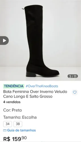 BOTA CAMURÇA NOVA CANO LONGO E BAIXO TAM 39-40