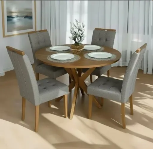 Conjunto de Jantar Círculo Nobre 4 Lugares