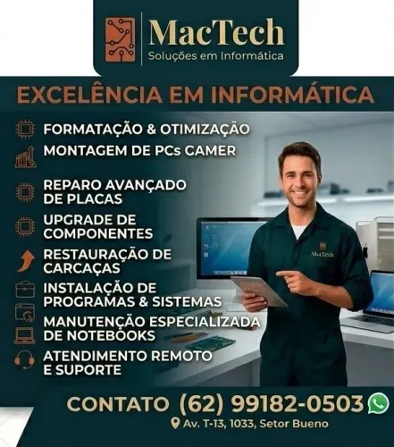 Formatação de Computadores, Notebooks e MacBooks