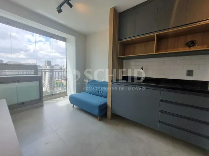 Locação no Campo Belo totalmente mobiliado e com enxoval de cama,mesa ,32 metros, 01 dormi