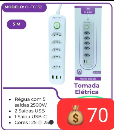 Filtro de linha com 5 mt $70 fazer entregar grátis