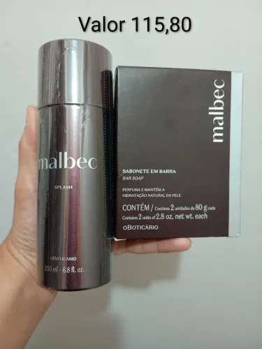 Malbec kit body Splash + sabonete barra