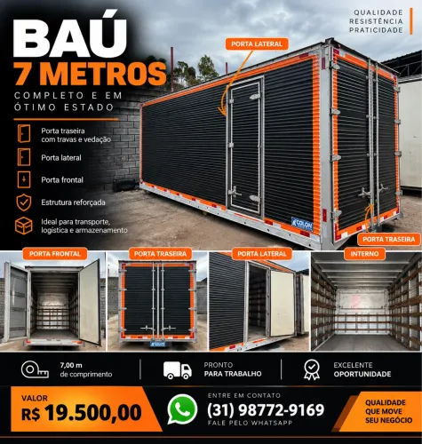 Baú caminhão 7 metros