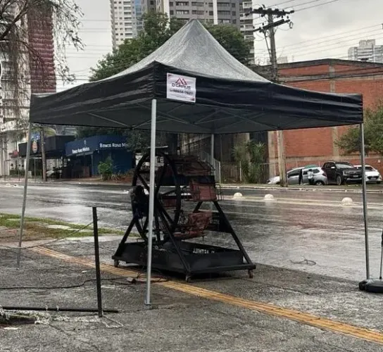 Tenda Sanfonada 3x3m Lona Preta