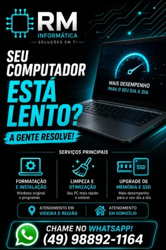 Manutenção de Computadores e Notebooks - Formatação, Limpeza e Upgrade