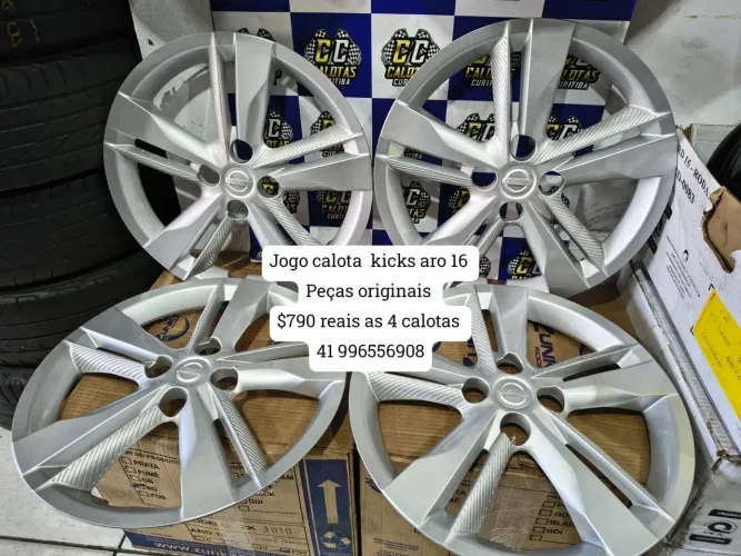 Jogo calota Nissan kicks aro 16 calotas original em estado de novas sem detalhes