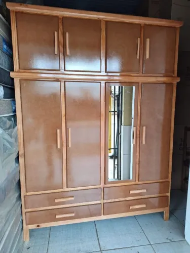 GUARDA ROUPA DE MADEIRA DUPLEX COM 4 PORTAS NOVO
