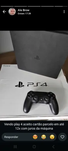 Vendo Playstation 4com 4jogos inclusos semi novo tem 1 mês de uso