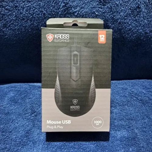 Mouse com Fio Kross Elegance USB 1000 DPI Ergonômico Plug and Play Alta Precisão KE-M108