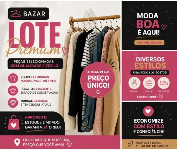 LOTE DE ROUPAS PARA BAZAR!