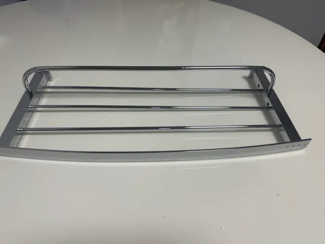 Toalheiro Rack 60cm Cromado Metal Prateleira Banheiro Hotel