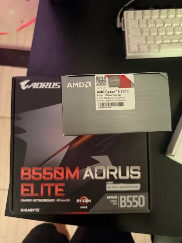 KIT RYZEN 5 5500 B550M AORUS ELITE NOVOS