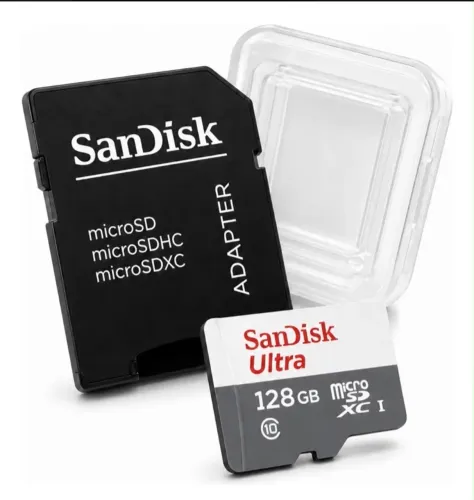 Cartão de Memória SanDisk Ultra 128GB + Adaptador - Alta Velocidade | Original