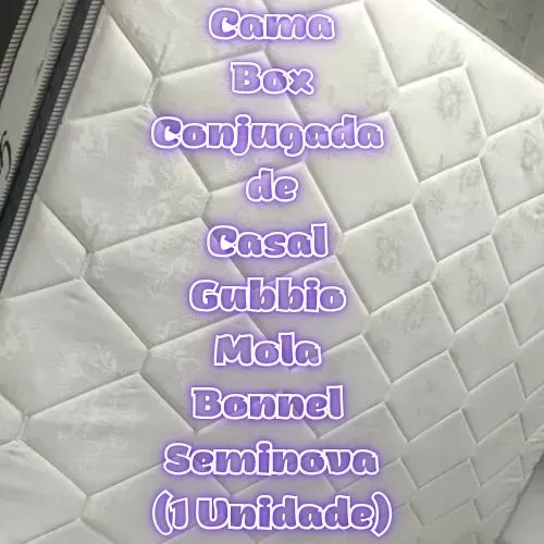 Cama Box de Casal Conjugado Gubbio Molas Bonnel Seminova