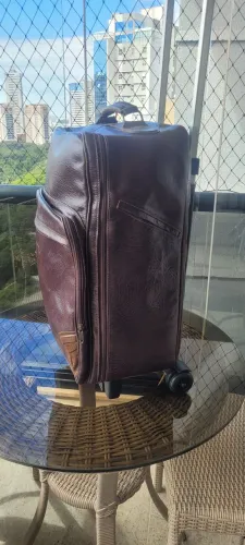 Mala de viagem couro legítimo