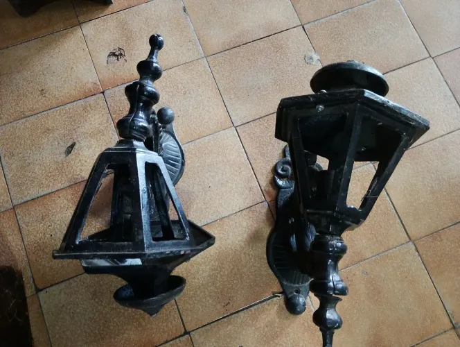 Arandela de parede antigo ferro fundido 