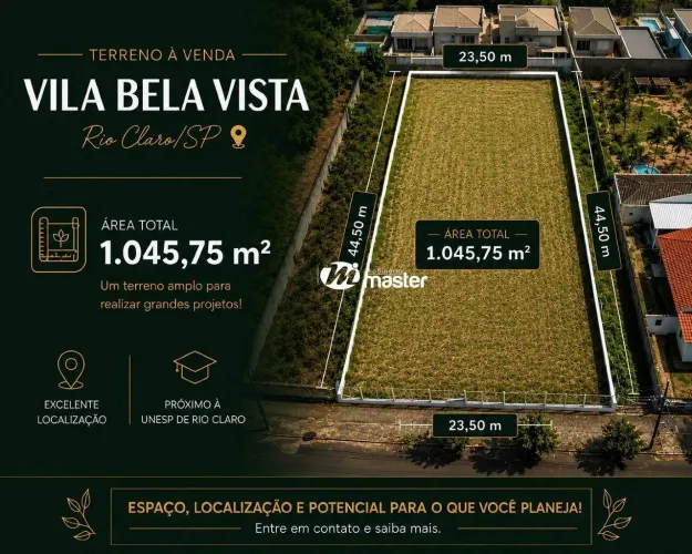 Terreno à venda, Vila Bela Vista - Rio Claro/SP