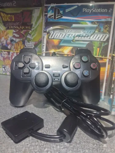 CONTROLE COM FIO PS2 NOVO