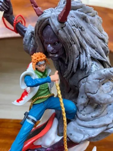 Action Figure Naruto -  Minato Vs Kurama 25cm