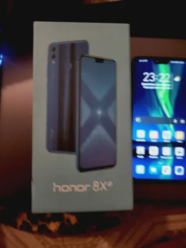 Na caixa. Huawei Honor 8X AI, 6GB RAM, 128GB memória. Sistema EMUI global com Google. 