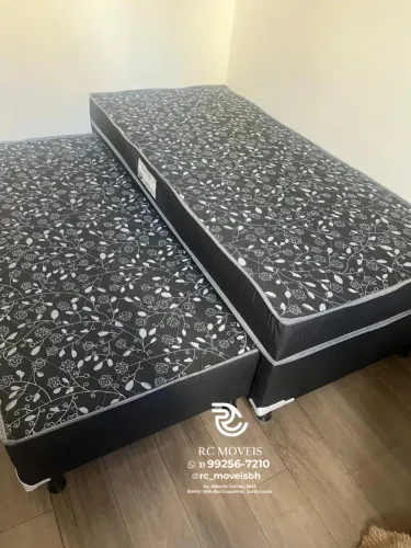 Cama Box Solteiro Bibox com Auxiliar D33 88x1.88 2 Camas Promoção