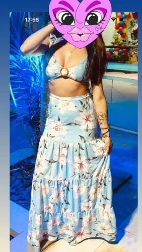 Conjunto com saia longa