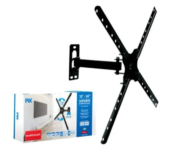 Suporte biarticulado para tv lcd/led "10 a 60 pix