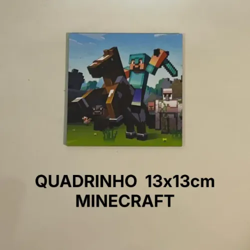 Quadro MDF Minecraft (13x13cm)