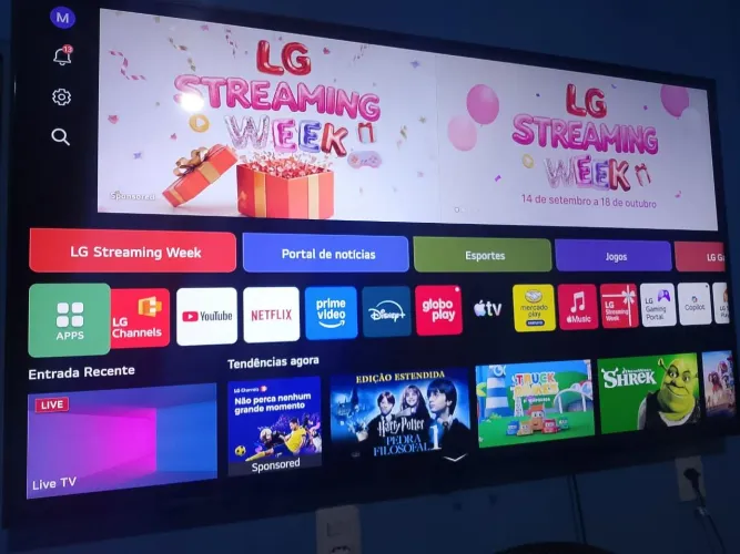 Vende-se essa TV nova Motivo da venda viagem.