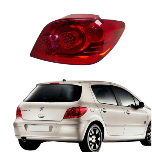 Lanterna Traseira Direita Peugeot 307 Hatch 2007 2011 Direito/passageiro Vermelha