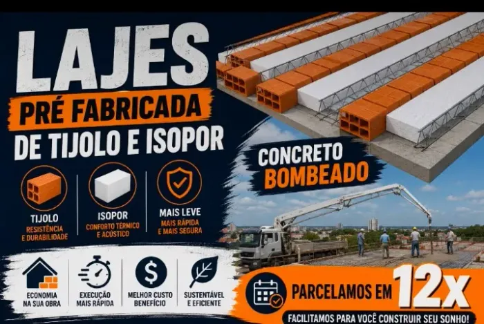 Lajes e Concreto Bombeado