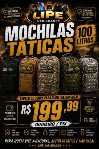 MOCHILAS TÁTICAS 100 LITROS?