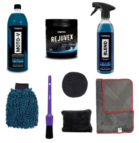 Kit Completo Limpeza Automotiva Carro Moto